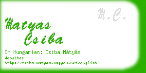 matyas csiba business card